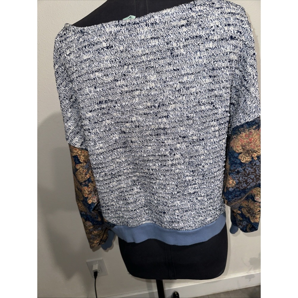 anthropologie Vintage Marcella Blue Knit Wool Crew neck Size S - Picture 5 of 7